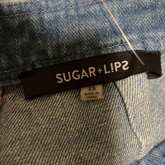 NWT! Sugar+Lips denim halter jumpsuit - Picture 5 of 8